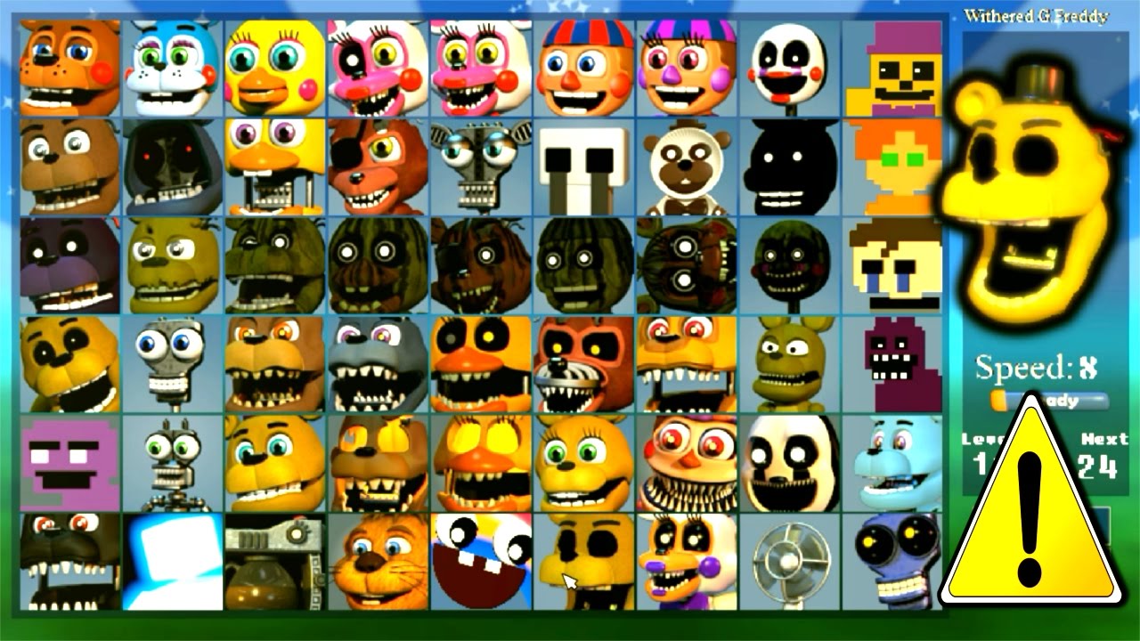 How To Get All Of The Characters In Fnaf World